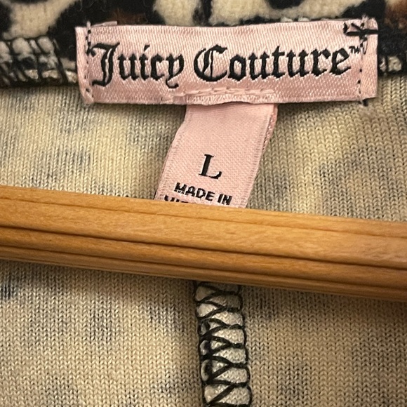 Vintage Velour Juicy Couture Tracksuit Jacket Hooded Zip Up Cheetah velvet y2k - Picture 4 of 5